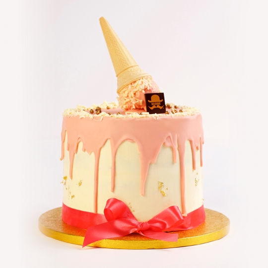 Dripping Cake - Vanilla - Pink