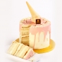 Vanilla Dripping Cake - Pink